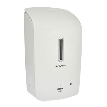 Alpine Industries - Dispensador universal de jabón líquido para montar en pared, sin contacto para oficinas, escuelas, almacenes, instalaciones de servicio de alimentos y plantas de fabricación, color