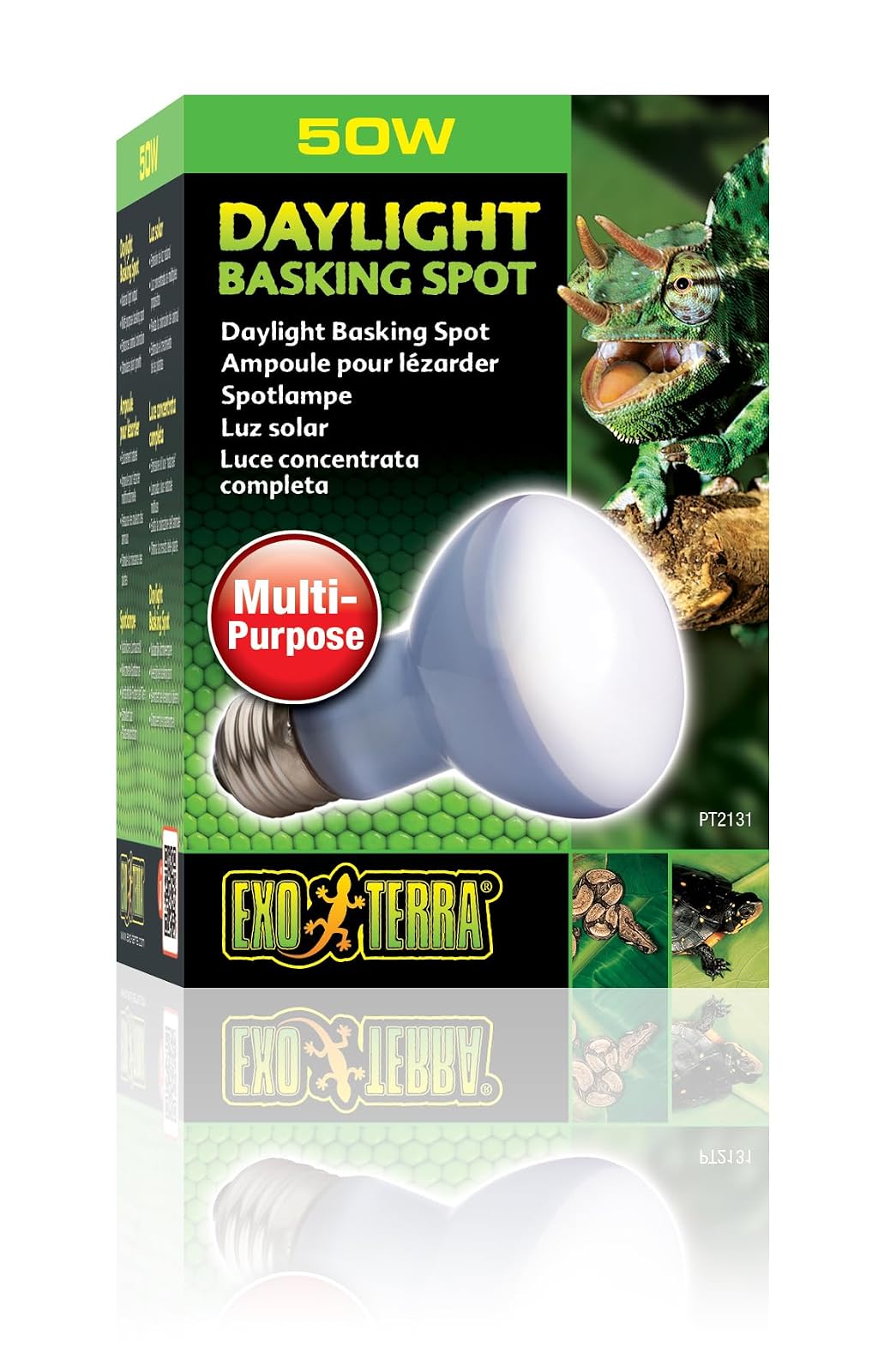 Exo Terra Sun Glo Foco de Neodimio para Terrario, Reptiles y Anfibios - 50 W