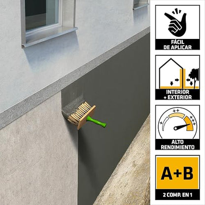 SIKA - SikaTop 107 Seal MX, Blanco, Mortero cementicio semiflexible para la impermeabilización y protección del concreto, Cubeta 16,3kg