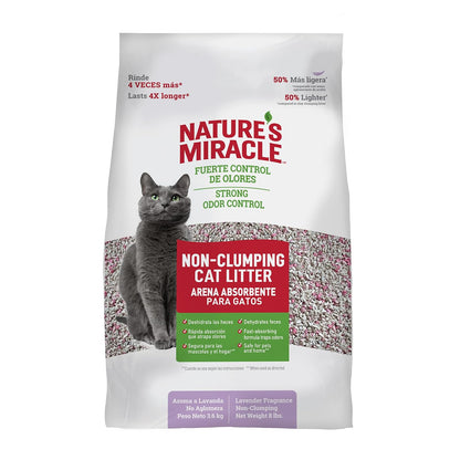 Nature´s Miracle Arena para Gato no aglomerante, Aroma Lavanda, 3.6 kg