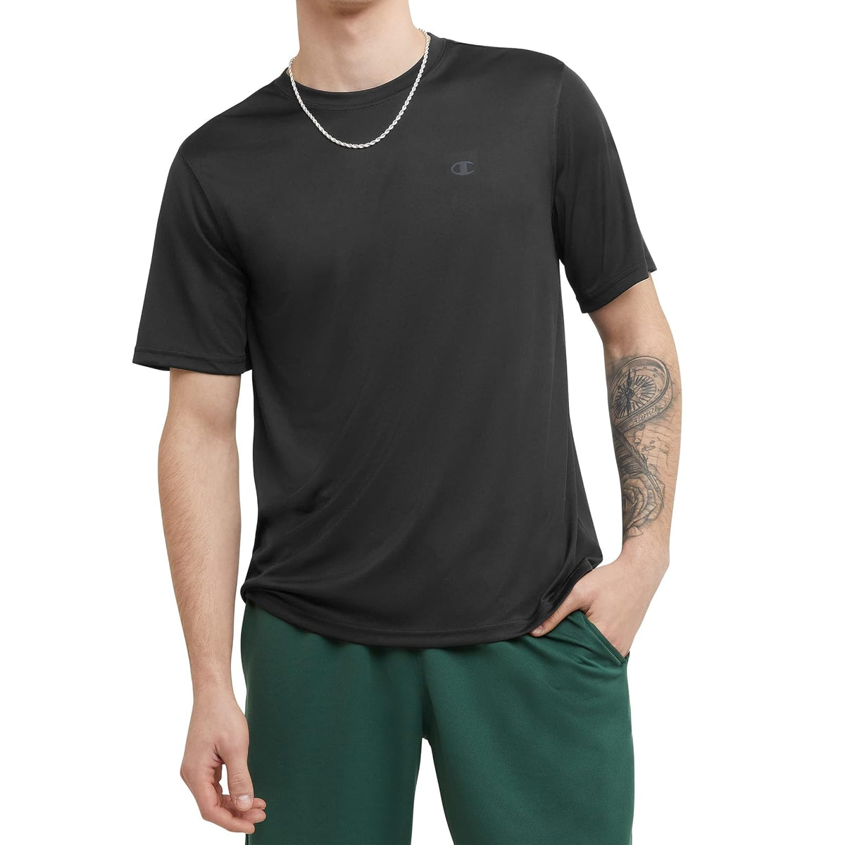 Champion Camiseta Double Dry para Hombre - XL - BLACK