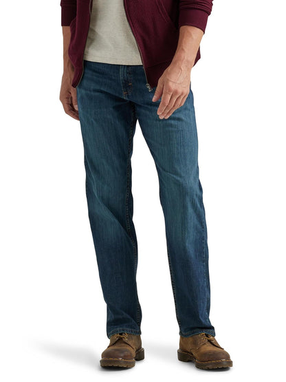 Wrangler Authentics Jean de Corte Holgado para Hombre - Carbono - 33W x 32L