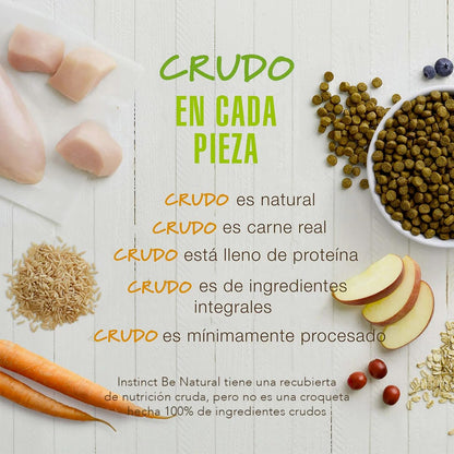 Instinct Be Natural Croquetas para Gato Receta de Pollo, 900 g