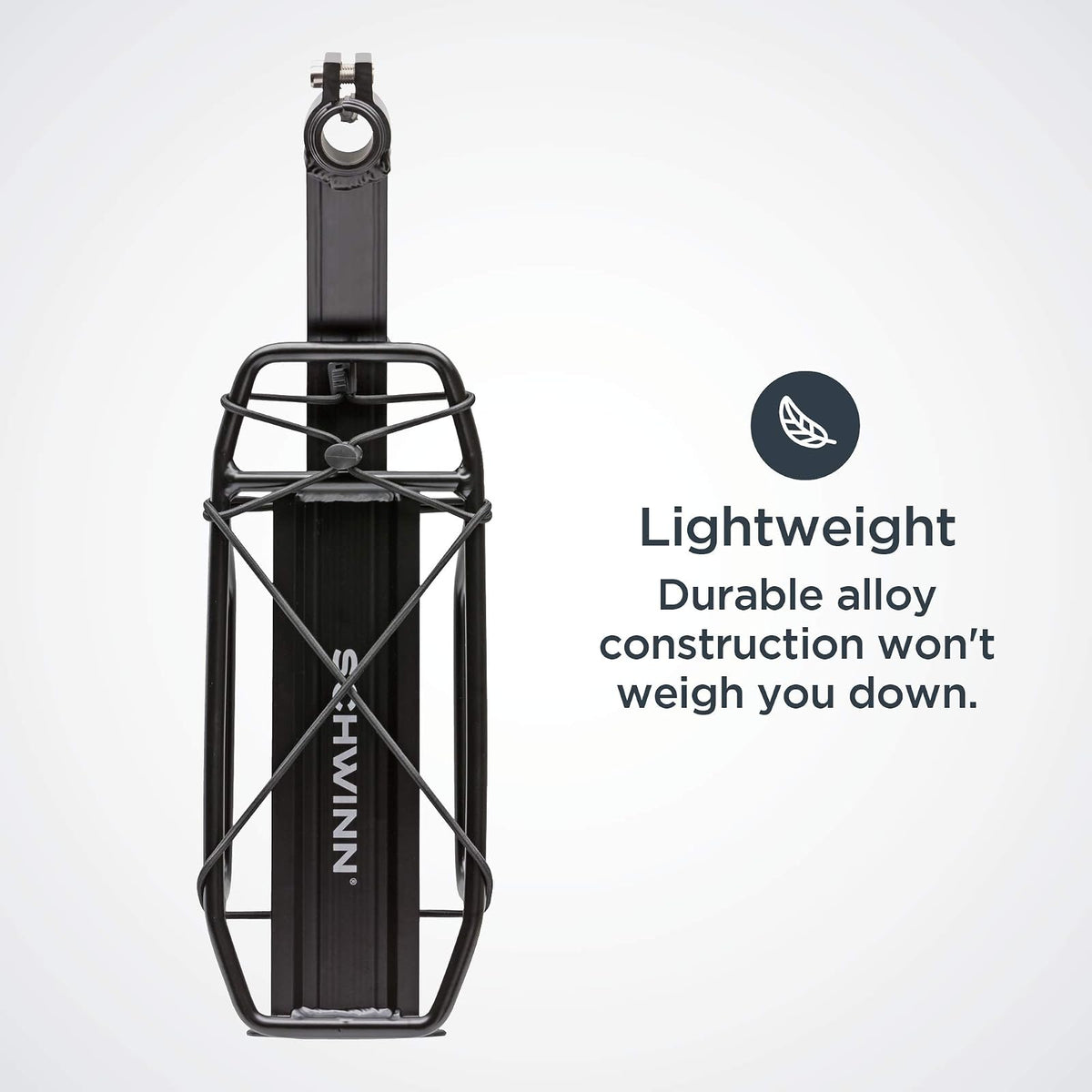 Schwinn - Estante de Carga Trasero para Bicicleta, Soporte Duradero para 26 Libras, se Adapta a la mayoría de para Adultos de 24 a 29 Pulgadas, con Centro, Lado o sin Puntos de