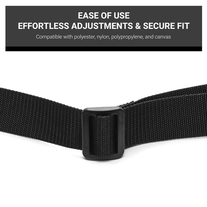 Strapworks - Diapositiva de plástico de Boca Ancha Tri-Glide para Correas de Bolsa, eslingas de Rifle, Collares de Perro - 3/4 Pulgadas