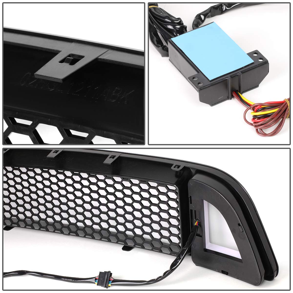 DNA Motoring Rejilla Frontal LED para Ford Mustang GT Auto 2013-2014 Negro