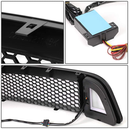 DNA Motoring Rejilla Frontal LED para Ford Mustang GT Auto 2013-2014 Negro