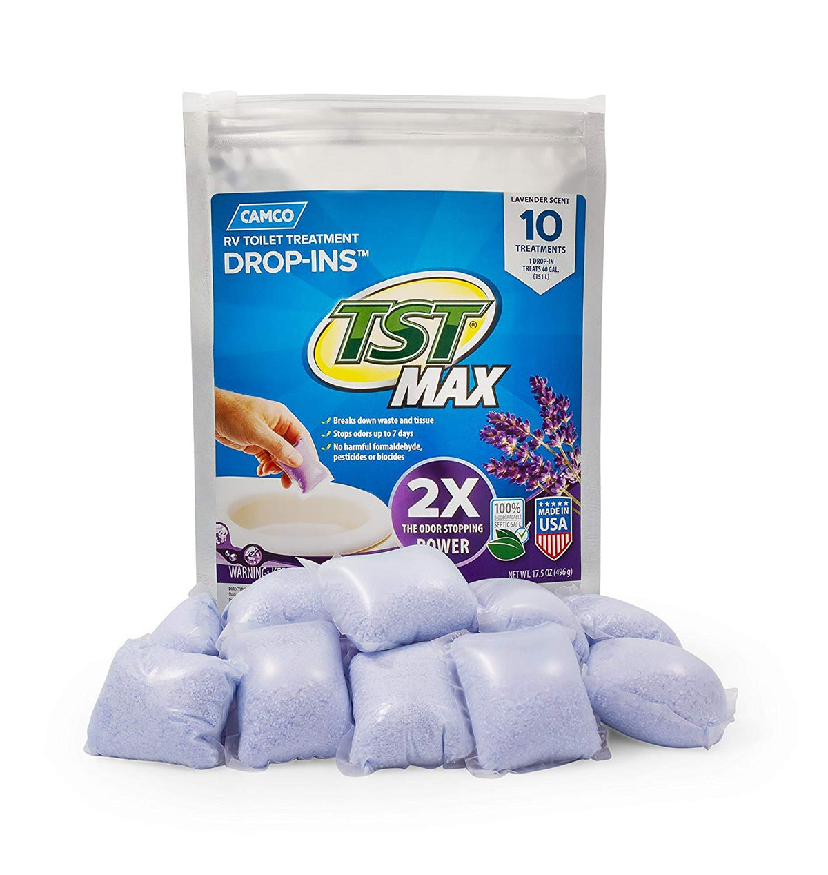 Camco TST Ultra Concentrado, Lavanda, 10 Pack - MAX Strength