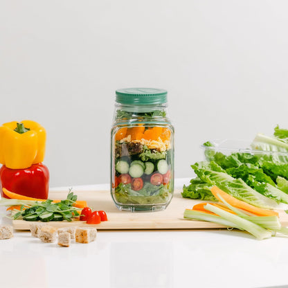 Prepara The Original Ensaladera | Sin BPA, ideal para preparación de comidas y ensaladas, cápsula de 4.5 tazas con cápsula de aderezo de 2.5 onzas