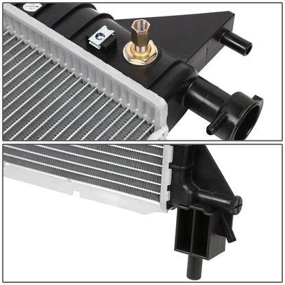 DNA Motoring OEM-RA-1488 Black Aluminum Cooling Radiator Compatible with 94-96 Mustang, 24" W X 14-7/8" H x 1" D, 1-1/2" Inlet, 1-3/4" Outlet