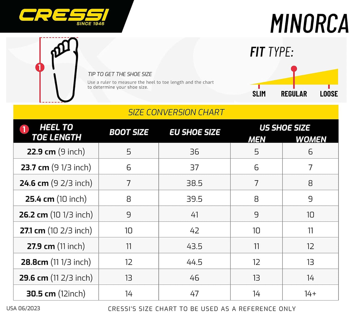 Cressi Minorca Botas de Neopreno de Calidad Suprema, 3 mm, con Suela de Goma Antideslizante