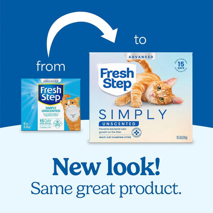 Fresh Step Advanced - Arena para Gatos sin Perfume, 18 Libras, bajo Polvo, carbón Activado