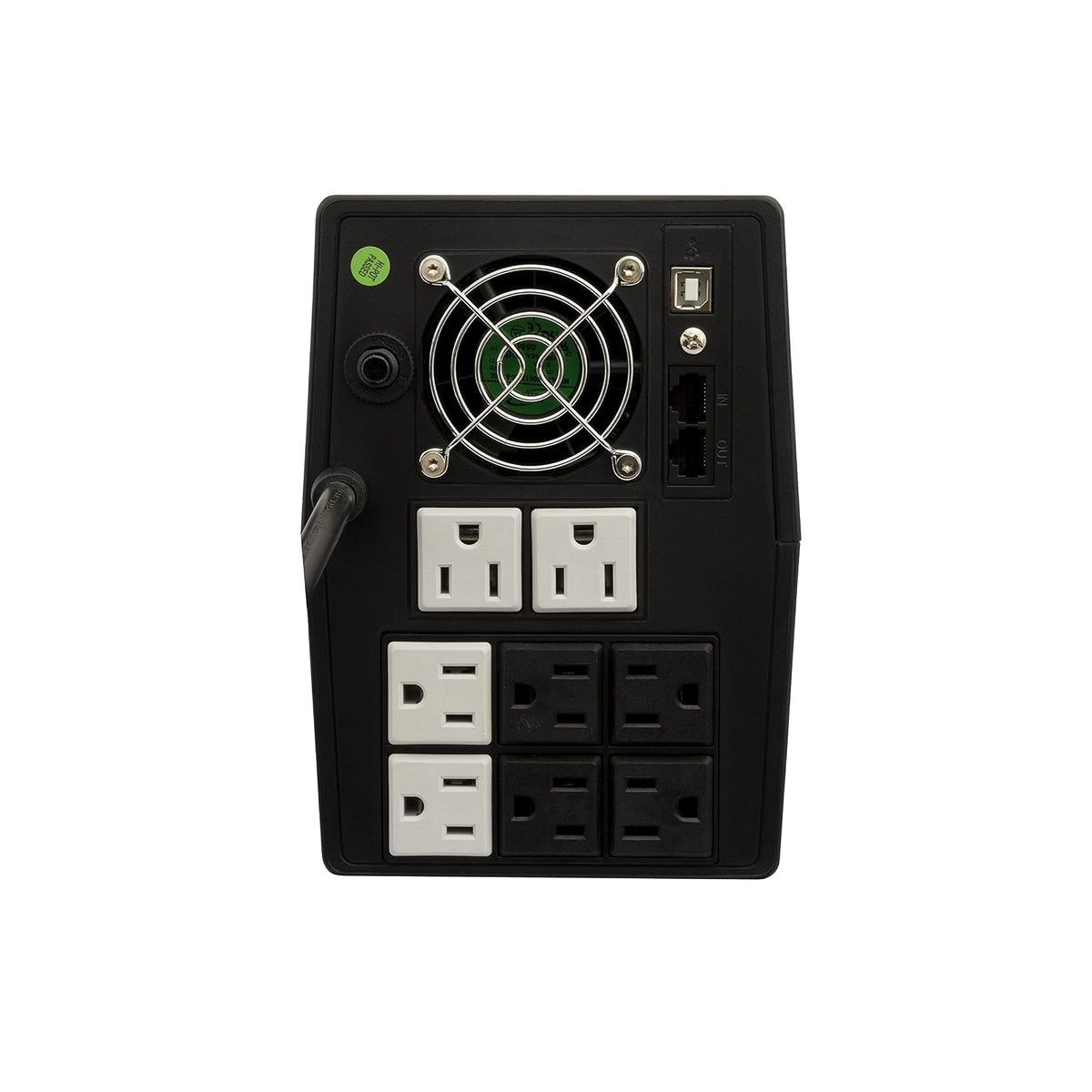 Smartbitt - No-Break Interactivo, Regulador y Supresor de Picos - UPS Ideal para apagones y Cortes de energía - Batería de Respaldo - Negro (1800 Va, Hogar y Oficina)