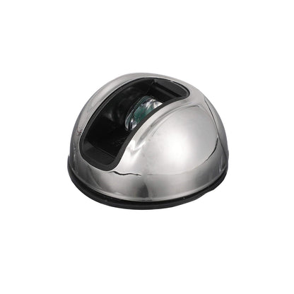 attwood NV3012SSG-7 LightArmor™ Luz de navegación Vertical de Montaje en Superficie de 2 Millas, iluminación LED Verde, Carcasa Redonda de Acero Inoxidable