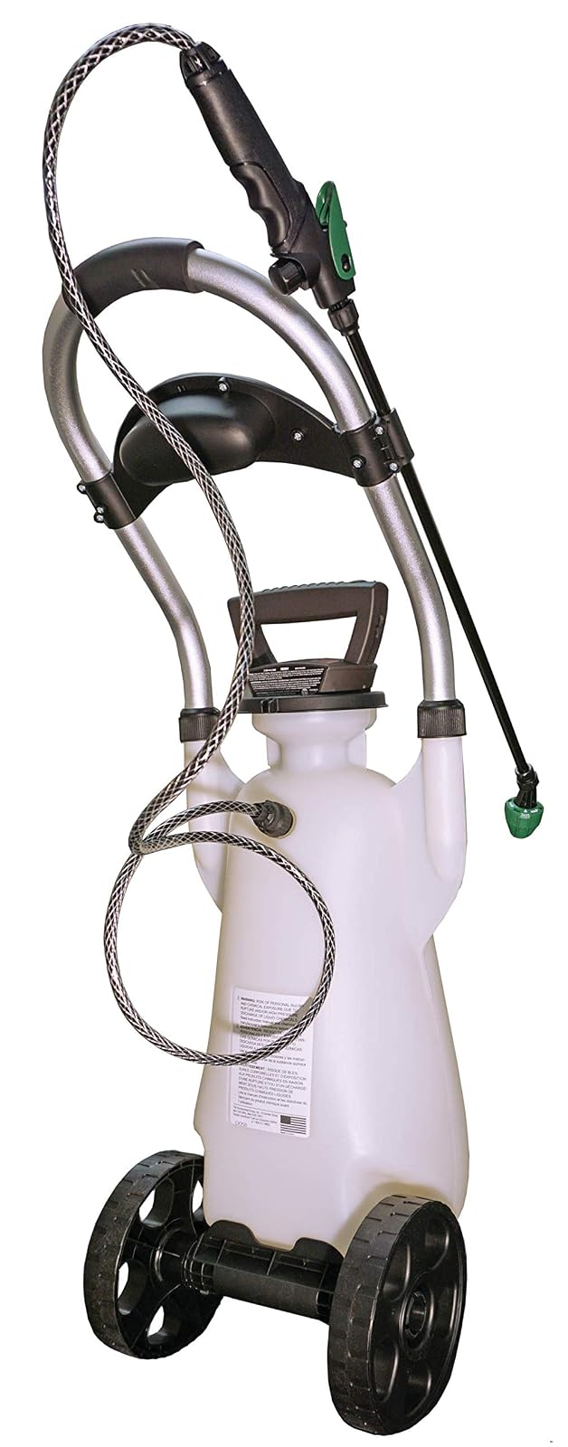 Scotts 190617 Bomba de Iones de Litio Zero Power con Ruedas pulverizador, 3 galones, Color Blanco