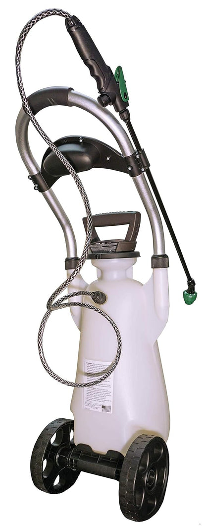 Scotts 190617 Bomba de Iones de Litio Zero Power con Ruedas pulverizador, 3 galones, Color Blanco