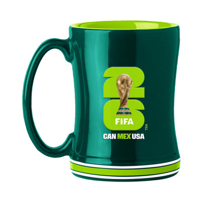 Logo Brands Copa Mundial FIFA 2026 Taza de Café Esculpida 14 oz - Verde de México
