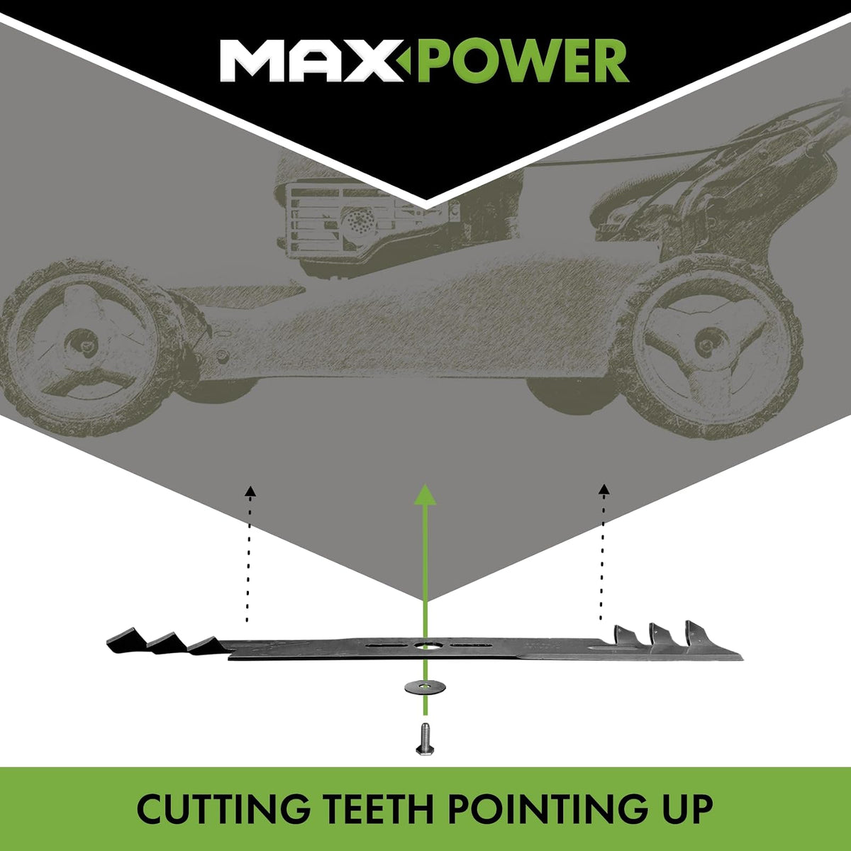 MaxPower 561156XB - Juego de 3 cuchillas para cortadoras Hustler de 54 pulgadas, reemplaza los números OEM 797704, 797712, 438-0001-00