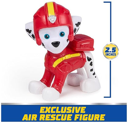Paw Patrol: Air Rescue, Figura de acción de Marshall y avión Hero Hydro Plane con Lanzador de proyectiles y 2 proyectiles, Juguetes para niños y niñas a Partir de 3 años