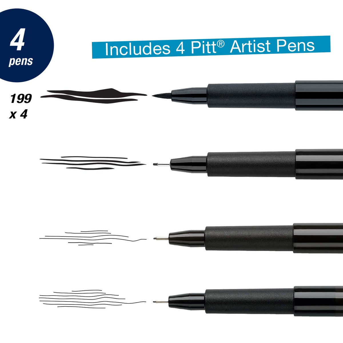 Faber-Castell PITT 167132 - Juego de dibujo para artistas, color negro