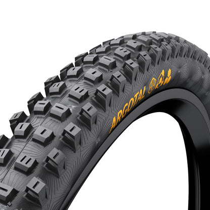 Continental Argotal - Neumático para Bicicleta descendente, sin cámara, Plegable, Negro, Carcasa descendente, Compuesto Suave, E25, tamaños de 27.5 o 29 Pulgadas