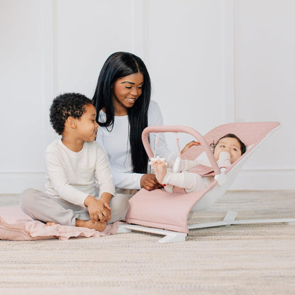 Baby Delight Alpine Deluxe - Gorila portátil para bebé, 0-6 meses, tela de algodón orgánico 100% certificado GOTS, rosa orgánica