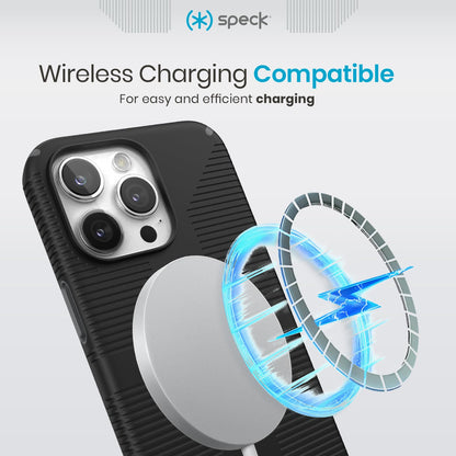 Speck MagSafe - Funda para iPhone 15 Pro MAX, protección contra caídas y cámaras, Agarre Seguro Suave al Tacto, Compatible con Carga inalámbrica, se Adapta a Todos los Modelos de 6.7 Pulgadas