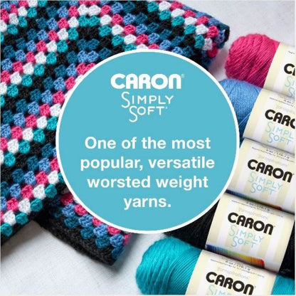 Caron Simply - Hilo de calabaza suave - Paquete de 3 unidades de 170 g/6 oz - Acrílico - 4 Medianos (Peinado) - 315 yardas - Tejer/Crochet