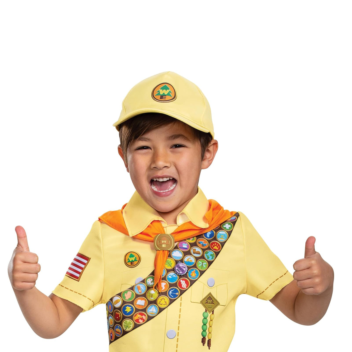 Disfraz de Russell de Up, Traje de Personaje Inspirado en la película de Disney Pixar para niños, tamaño clásico del niño extrachico (3T-4T) café (106959M)