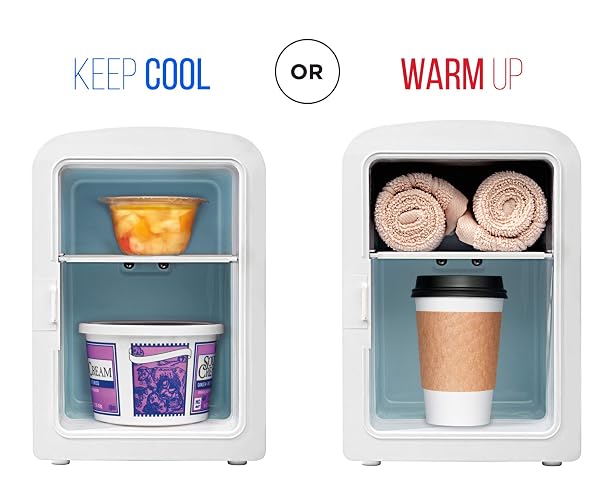 Mini Refrigerador con Espejo, Capacidad 4 Litros, Color Blanco, Modelo RJ48-6-ML