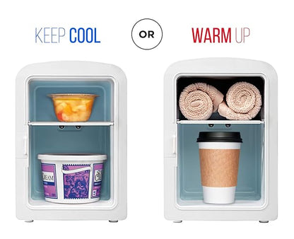 Mini Refrigerador con Espejo, Capacidad 4 Litros, Color Blanco, Modelo RJ48-6-ML