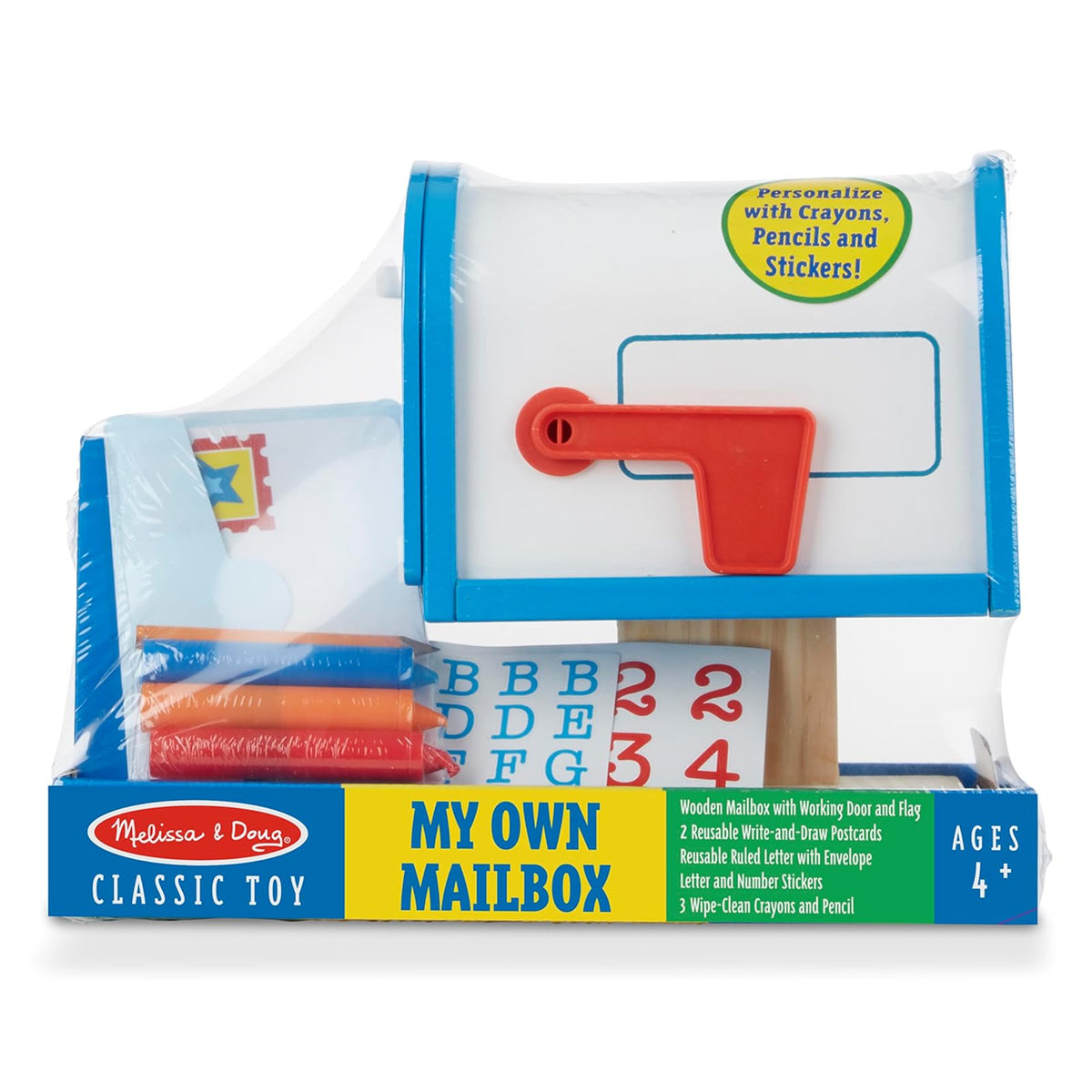 Melissa & Doug Mi propio juego de actividades de buzón de madera y juguete educativo