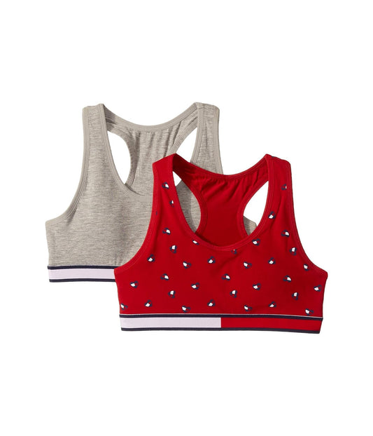 Tommy Hilfiger Brasier para niña (2 Unidades) Sujetador Deportivo para Niñas