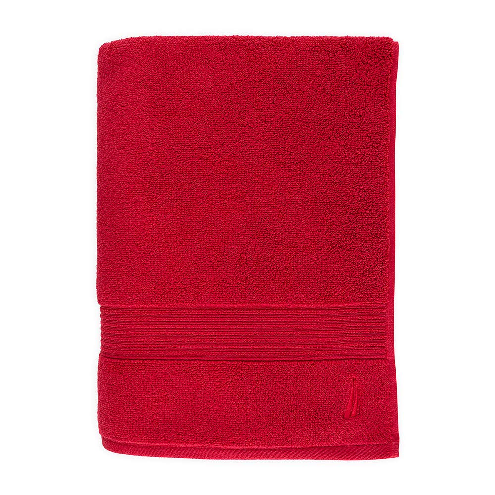 Nautica, Toalla Baño 100% Algodón, Color Rojo, Montford.