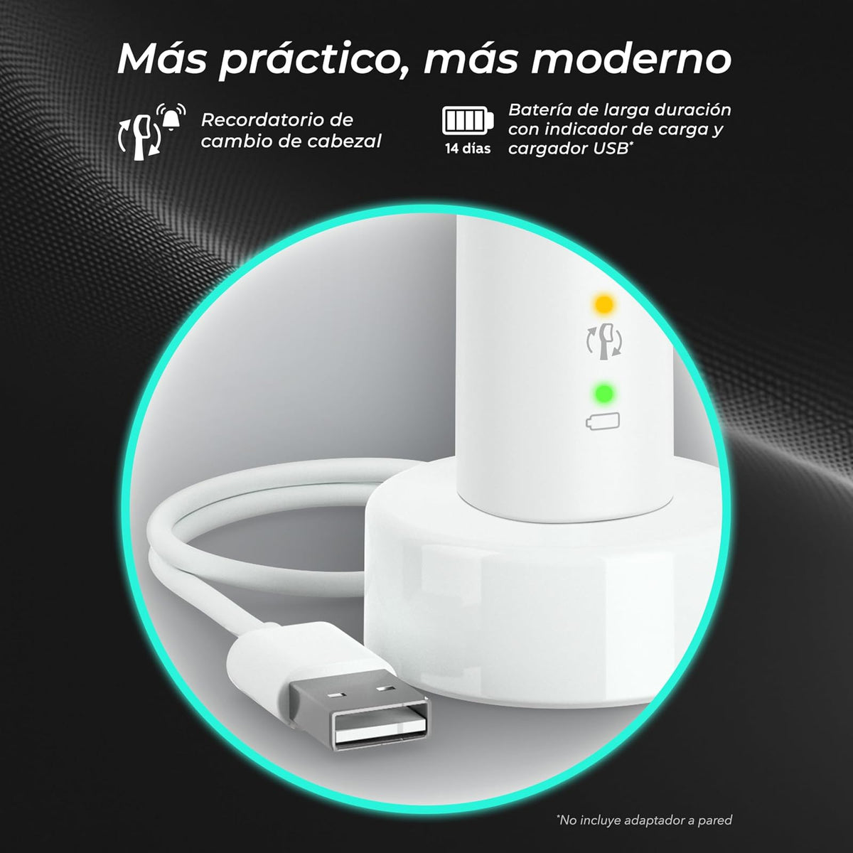 Philips Colgate Cepillo de Dientes Eléctrico SonicPro 30 Tecnología Sónica | 2 Modos de Cepillado, Sensor de Presión, Batería Recargable, Estuche de Viaje