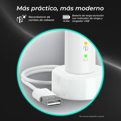 Philips Colgate Cepillo de Dientes Eléctrico SonicPro 30 Tecnología Sónica | 2 Modos de Cepillado, Sensor de Presión, Batería Recargable, Estuche de Viaje