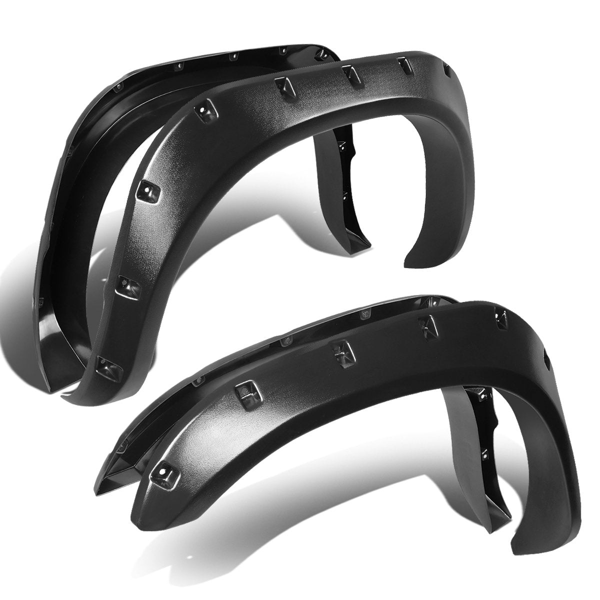 DNA MOTORING Guardabarros Laterales Estilo Remachado para Dodge Ram 1500/2500/3500, Negro