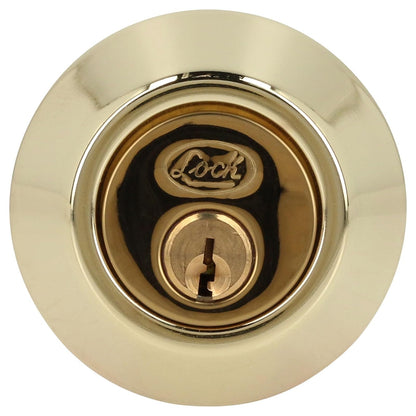 Lock 16CE Cerrojo Tubular Doble Acabado, Latón Brillante