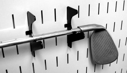Wall Control 10-BOE-007 B Slanted U-Shaped Slotted Metal Hook for Pegboard and Slotted Tool Board, Black
