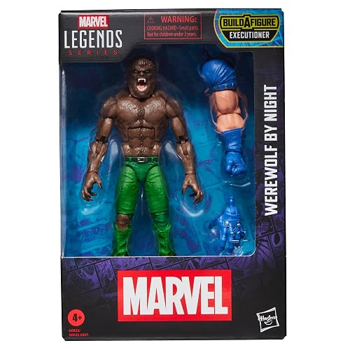 Marvel Legends Werewolf by Night Jack Russell Figura 15 cm | Marvel Legends Figura de acción de 6 pulgadas BAF Verdugo - Hombre lobo de noche