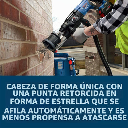 BOSCH HS143PK 3 ud. SDS-plus® Bulldog™ Juego de cinceles autoafilables | Cinceles planos y baldosas, diseños autoafilables, vástagos SDS-plus y tubo de almacenamiento compacto