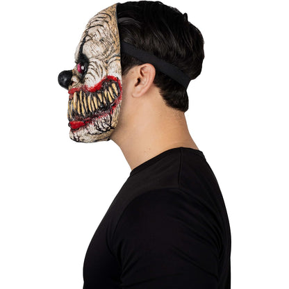 Ghoulish Productions Máscara De Látex Rabid Clown, Accesorio Látex Cosplay Payaso Furioso Creepy, Disfraz Aterrador para Halloween y Fiestas Temáticas, Cosplay Bufón, Diseño Artesanal Face Mask