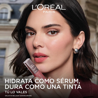 L'Oréal Paris Hyaluron Tint, Tinta en Sérum para Labios y Mejillas, Hidratación instantánea, Color Duradero y Sensación ligera, Multiusos, Tono 640 Tea Time