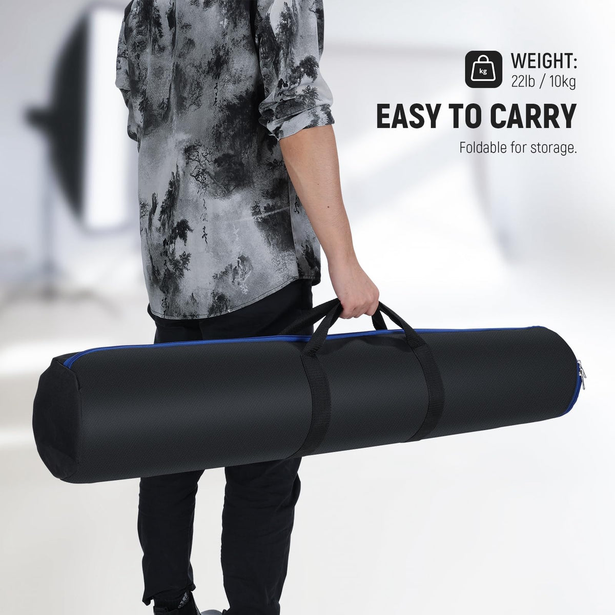 NEEWER - Soporte de luz de acero inoxidable de 198 cm, soporte de trípode resistente con ruedas giratorias, 2 brazos deslizantes con agarre de pistola, pata plegable para fotografía Softbox Monolight,