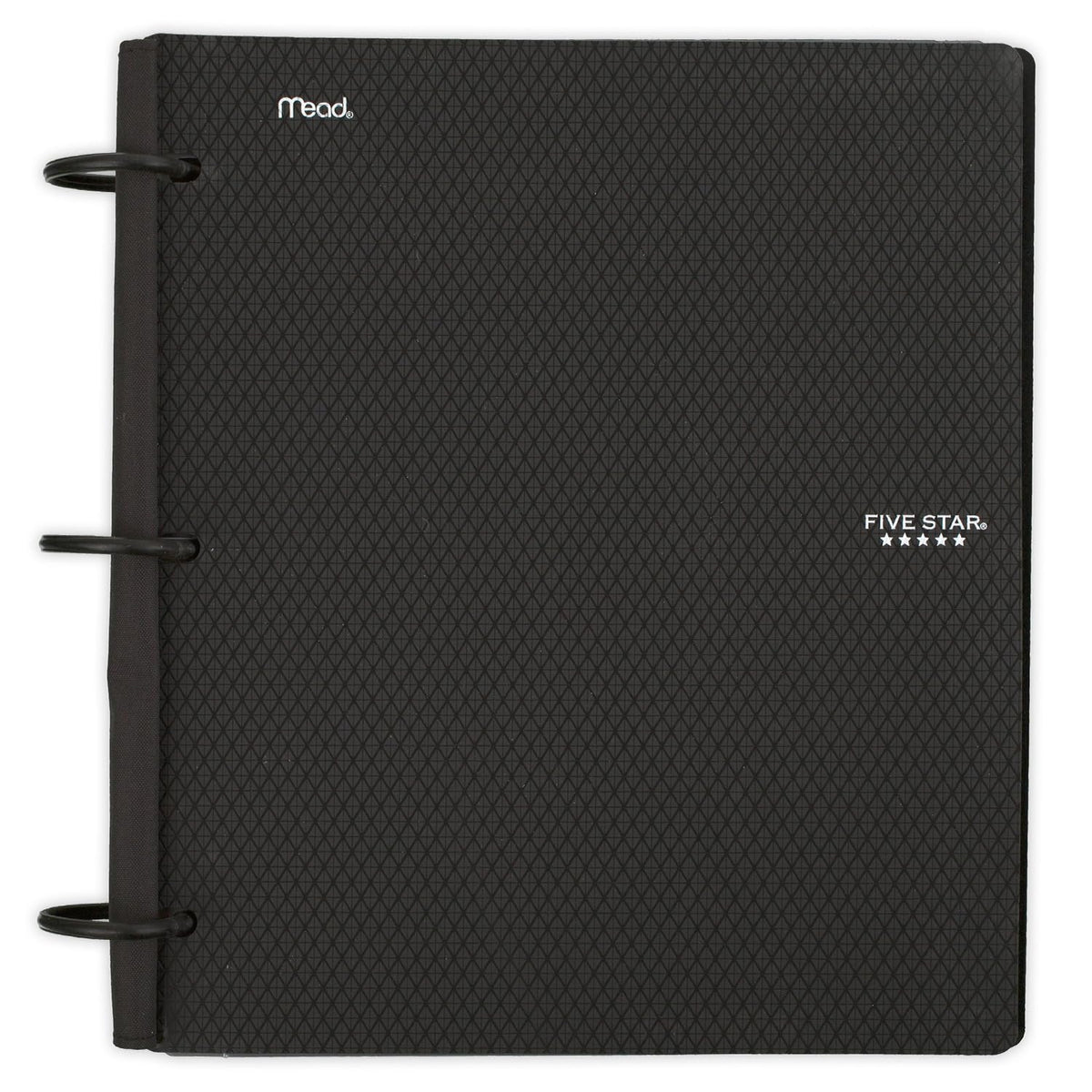 Five Star Cuaderno/Carpeta Híbrido Flex NoteBinder, 80 Hojas Rayadas, 3 Anillos TechLock 1 1/2", Negro