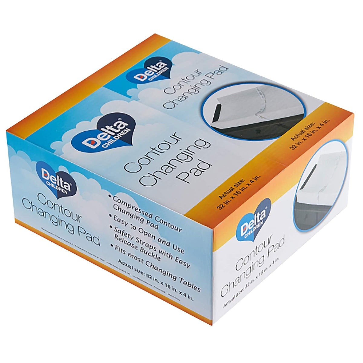 Cambiador contorneado de espuma Delta Children con funda impermeable