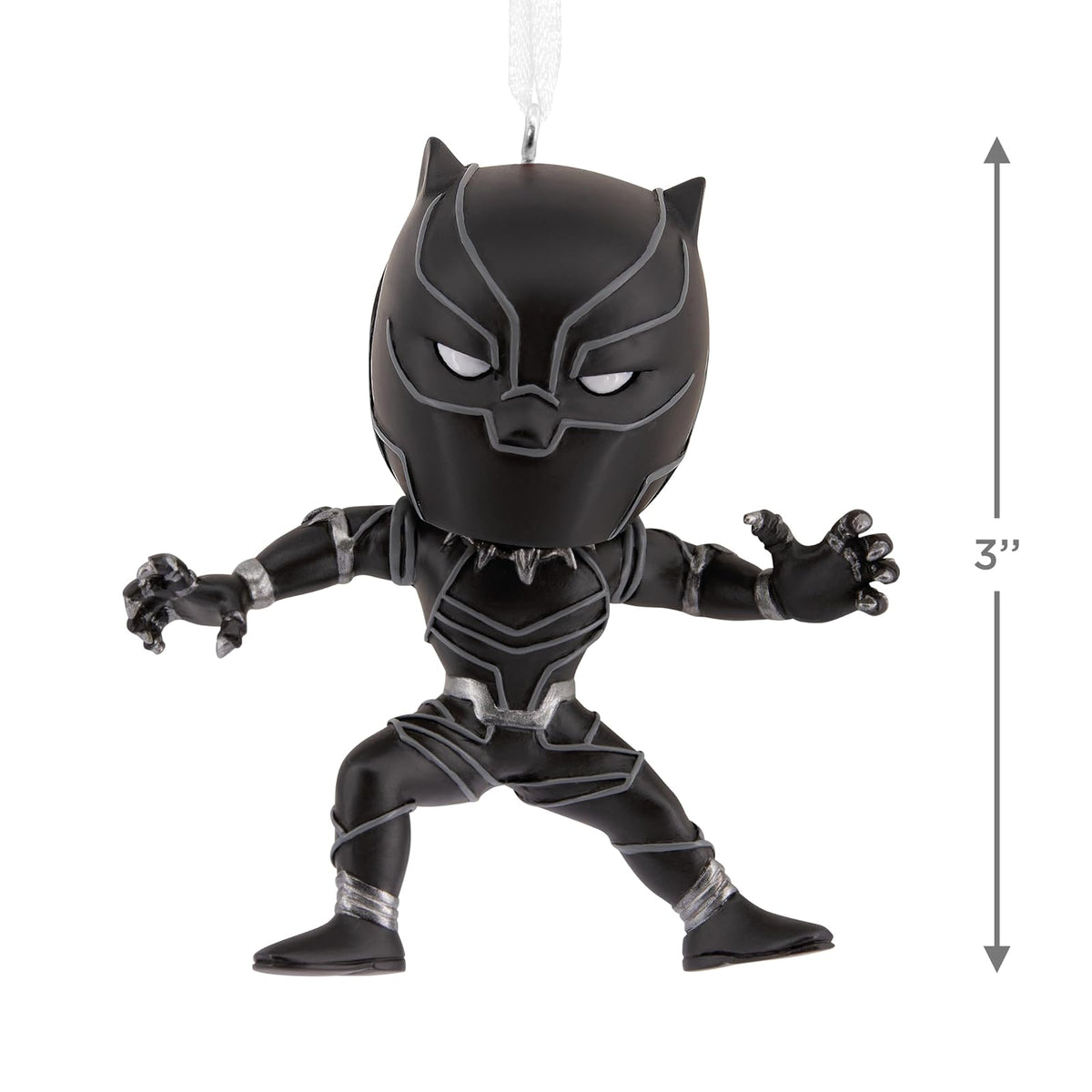 Hallmark - Adorno de Navidad estilizado de la Pantera Negra de Marvel, Regalos de superhéroes