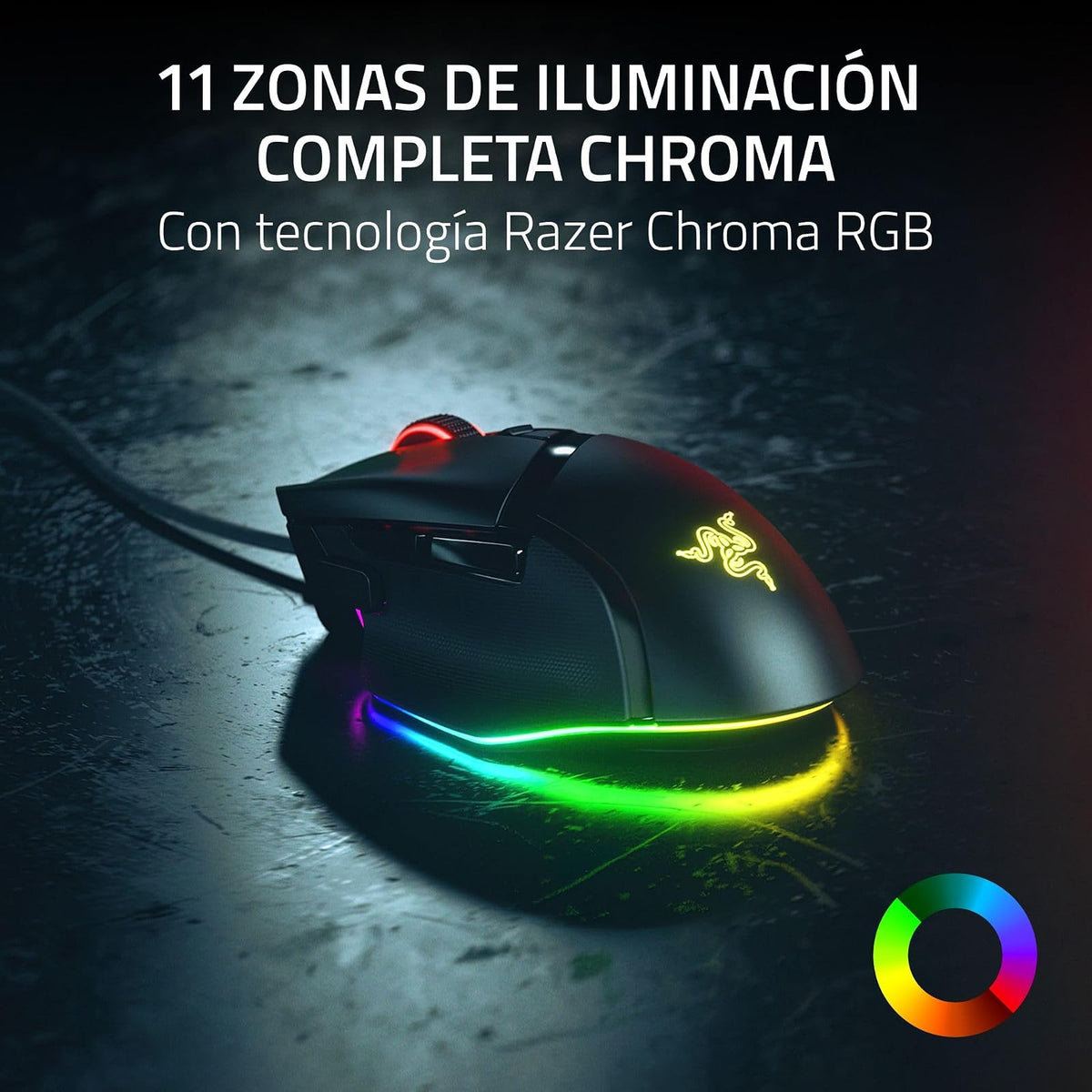 Razer Basilisk V3 35K Ratón ergonómico con Cable para Juegos: Rueda de inclinación HyperScroll - Sensor óptico de 35K dpi Gen 2-13 Controles Personalizables - RGB - interruptores ópticos Gen 3