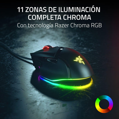 Razer Basilisk V3 35K Ratón ergonómico con Cable para Juegos: Rueda de inclinación HyperScroll - Sensor óptico de 35K dpi Gen 2-13 Controles Personalizables - RGB - interruptores ópticos Gen 3