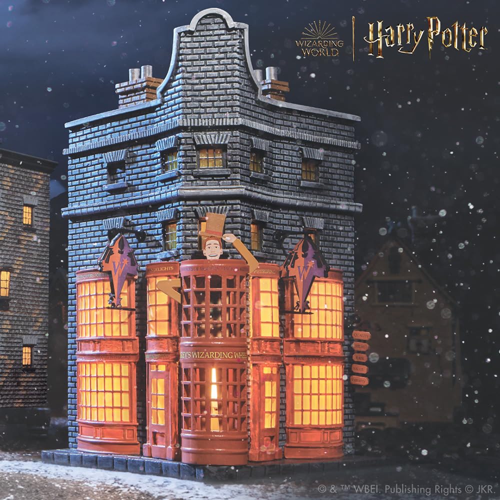 Department 56 Harry Potter Village Weasleys' Wizard Wheezes Lit Building, 8.11 Pulgadas, Multicolor